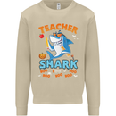 Teacher Shark Funny Teaching Teacher Mens Sweatshirt Jumper Sand