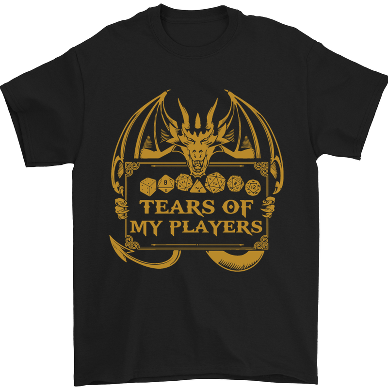 Tears of My Players RPG Role Playing Games Mens T-Shirt Cotton Gildan Black