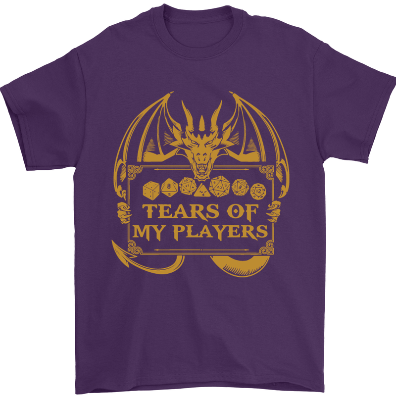 Tears of My Players RPG Role Playing Games Mens T-Shirt Cotton Gildan Purple