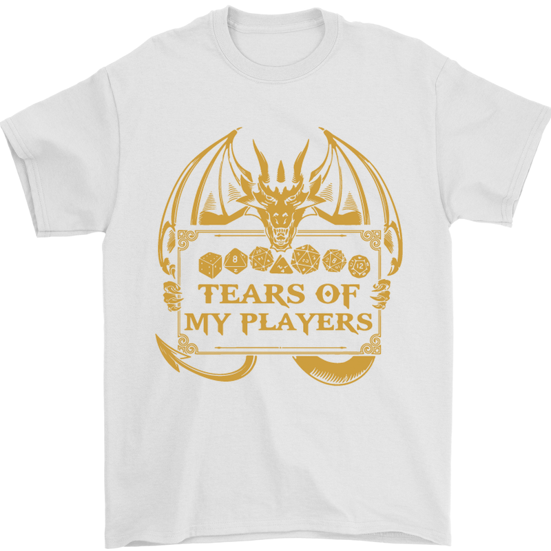 Tears of My Players RPG Role Playing Games Mens T-Shirt Cotton Gildan White