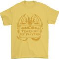 Tears of My Players RPG Role Playing Games Mens T-Shirt Cotton Gildan Yellow