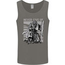 Teutonic Knight Never Give Up Crusader Gym Mens Vest Tank Top Charcoal