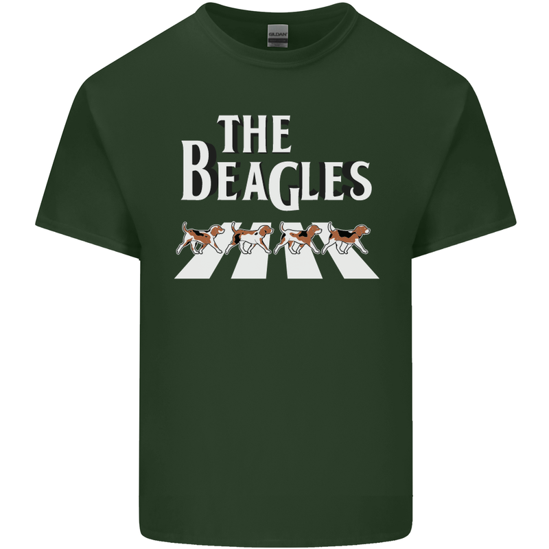 The Beagles Funny Dog Parody Mens Cotton T-Shirt Tee Top Forest Green