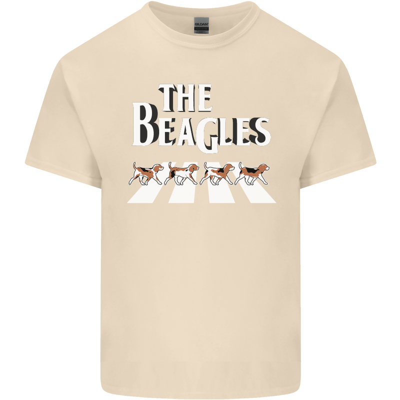 The Beagles Funny Dog Parody Mens Cotton T-Shirt Tee Top Natural
