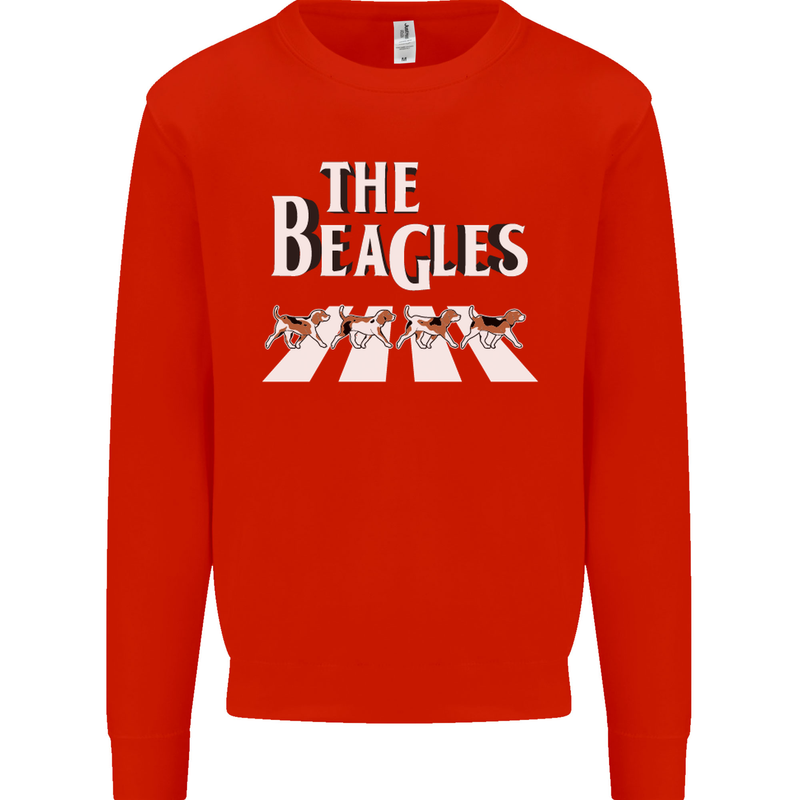 The Beagles Funny Dog Parody Mens Sweatshirt Jumper Bright Red