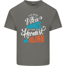 The Best Views Come From the Hardest Climb Mens Cotton T-Shirt Tee Top Charcoal