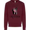 The Cusader Knights Templar St Georges Day Kids Sweatshirt Jumper Maroon