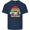 The Day Tripper Campervan Caravanning Mens Cotton T-Shirt Tee Top Navy Blue