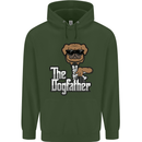 The Dog Father Funny Fathers Day Dad Daddy Mens 80% Cotton Hoodie Forest Green