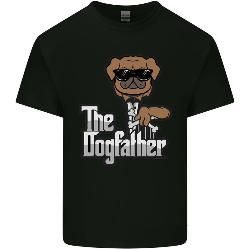 The Dog Father Funny Fathers Day Dad Daddy Mens Cotton T-Shirt Tee Top Black