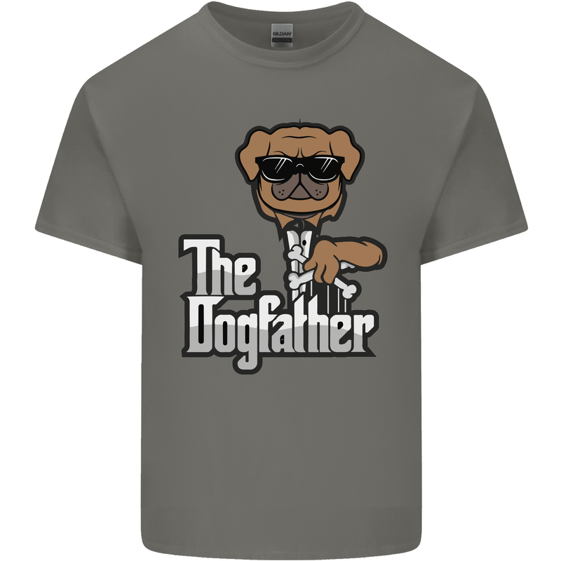 The Dog Father Funny Fathers Day Dad Daddy Mens Cotton T-Shirt Tee Top Charcoal