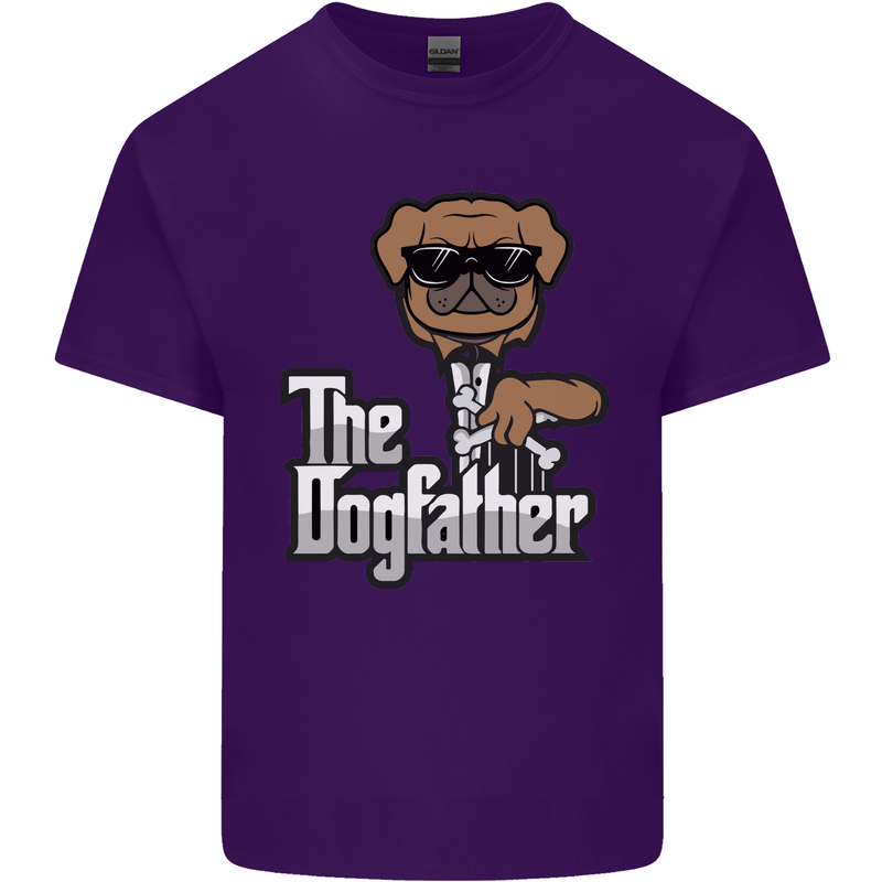 The Dog Father Funny Fathers Day Dad Daddy Mens Cotton T-Shirt Tee Top Purple