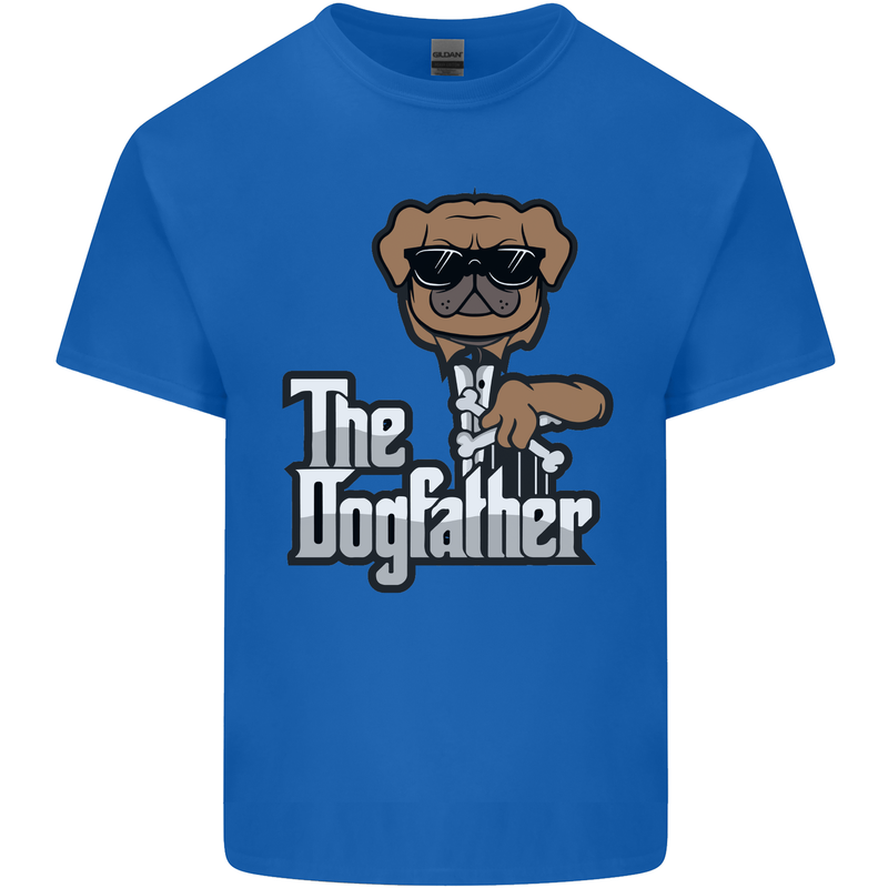 The Dog Father Funny Fathers Day Dad Daddy Mens Cotton T-Shirt Tee Top Royal Blue