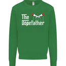 The Dopefather Funny Weed Drugs Cannabis Mens Sweatshirt Jumper Irish Green