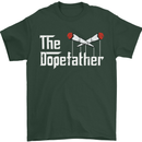 The Dopefather Funny Weed Drugs Cannabis Mens T-Shirt Cotton Gildan Forest Green