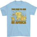 The Five to See in Africa Safari Animals Mens T-Shirt Cotton Gildan Light Blue