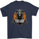 The Goat Skull Gothic Demon Satan Monster Mens T-Shirt Cotton Gildan Navy Blue
