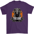 The Goat Skull Gothic Demon Satan Monster Mens T-Shirt Cotton Gildan Purple