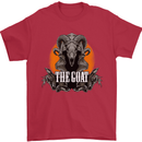 The Goat Skull Gothic Demon Satan Monster Mens T-Shirt Cotton Gildan Red