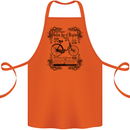 The Golden Age of Bicycles Cyclist Cycling Cotton Apron 100% Organic Orange