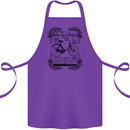 The Golden Age of Bicycles Cyclist Cycling Cotton Apron 100% Organic Purple