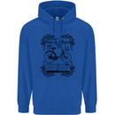 The Golden Age of Bicycles Cyclist Cycling Mens 80% Cotton Hoodie Royal Blue