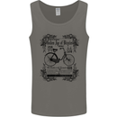 The Golden Age of Bicycles Cyclist Cycling Mens Vest Tank Top Charcoal