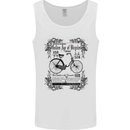 The Golden Age of Bicycles Cyclist Cycling Mens Vest Tank Top White