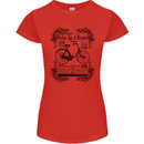 The Golden Age of Bicycles Cyclist Cycling Womens Petite Cut T-Shirt Red