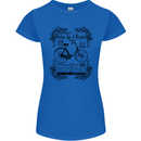 The Golden Age of Bicycles Cyclist Cycling Womens Petite Cut T-Shirt Royal Blue