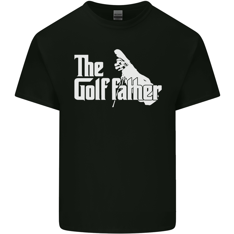 The Golfather Funny Golfer Golf Fathers Day Mens Cotton T-Shirt Tee Top Black