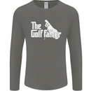 The Golfather Funny Golfer Golf Fathers Day Mens Long Sleeve T-Shirt Charcoal