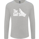 The Golfather Funny Golfer Golf Fathers Day Mens Long Sleeve T-Shirt Sports Grey