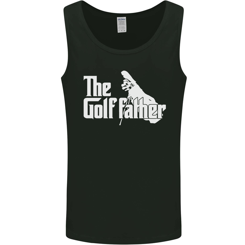 The Golfather Funny Golfer Golf Fathers Day Mens Vest Tank Top Black
