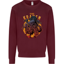 The Kraken Octopus Cthulhu Scuba Diving Kids Sweatshirt Jumper Maroon
