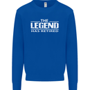 The Legend has Retired Retirement Funny Mens Sweatshirt Jumper Royal Blue