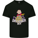 The Little Drummer Boy Funny Drumming Drum Mens Cotton T-Shirt Tee Top Black