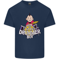 The Little Drummer Boy Funny Drumming Drum Mens Cotton T-Shirt Tee Top Navy Blue