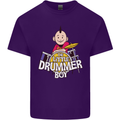 The Little Drummer Boy Funny Drumming Drum Mens Cotton T-Shirt Tee Top Purple