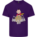 The Little Drummer Boy Funny Drumming Drum Mens Cotton T-Shirt Tee Top Purple