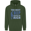 The Next Beep Funny Metal Detecting Childrens Kids Hoodie Forest Green