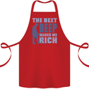 The Next Beep Funny Metal Detecting Cotton Apron 100% Organic Red
