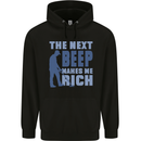 The Next Beep Funny Metal Detecting Mens 80% Cotton Hoodie Black