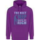 The Next Beep Funny Metal Detecting Mens 80% Cotton Hoodie Purple
