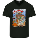 The Ocean Bar Scuba Diving Diver Alcohol Mens V-Neck Cotton T-Shirt Black