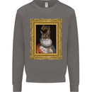 The One True Cat King Funny Mens Sweatshirt Jumper Charcoal