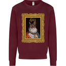 The One True Cat King Funny Mens Sweatshirt Jumper Maroon