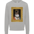 The One True Cat King Funny Mens Sweatshirt Jumper Sports Grey