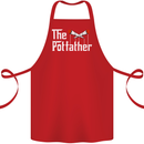 The Pot Father Funny Weed Drugs Cannabis Cotton Apron 100% Organic Red