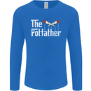 The Pot Father Funny Weed Drugs Cannabis Mens Long Sleeve T-Shirt Royal Blue